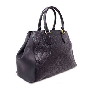 Gucci black handbag ssima leather